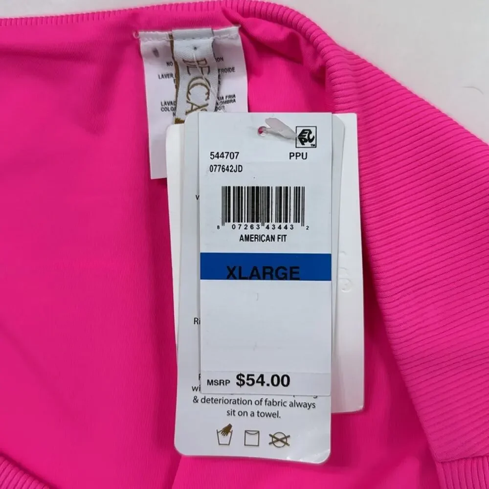 BECCA BY REBECA VIRTUE Fine Line Rib American Fit Pant Bottoms Pink Punch XL